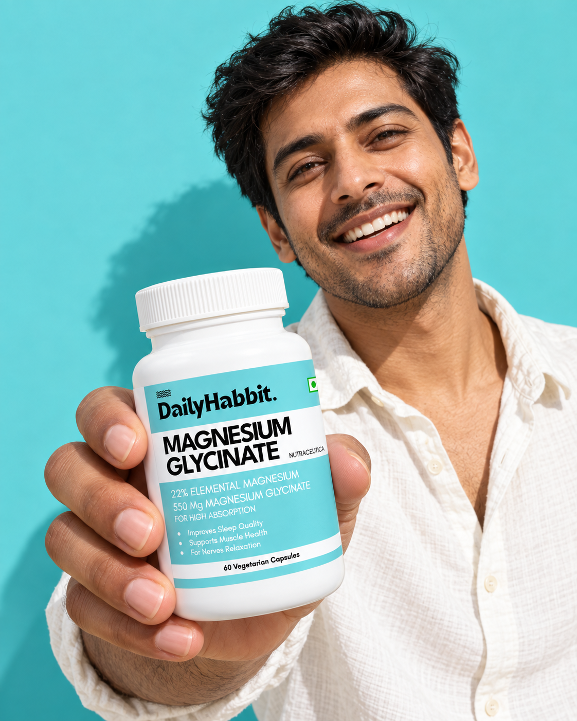 DailyHabbit Magnesium Glycinate campaign portrait