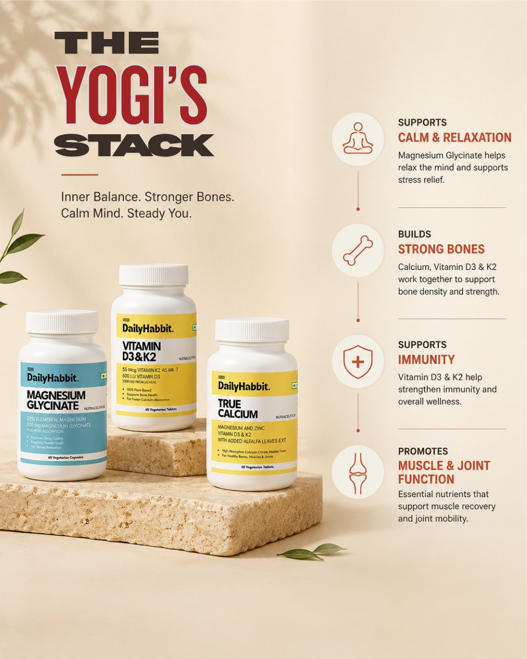 The Yogi’s Stack | Daily Supplements for Yoga Lovers