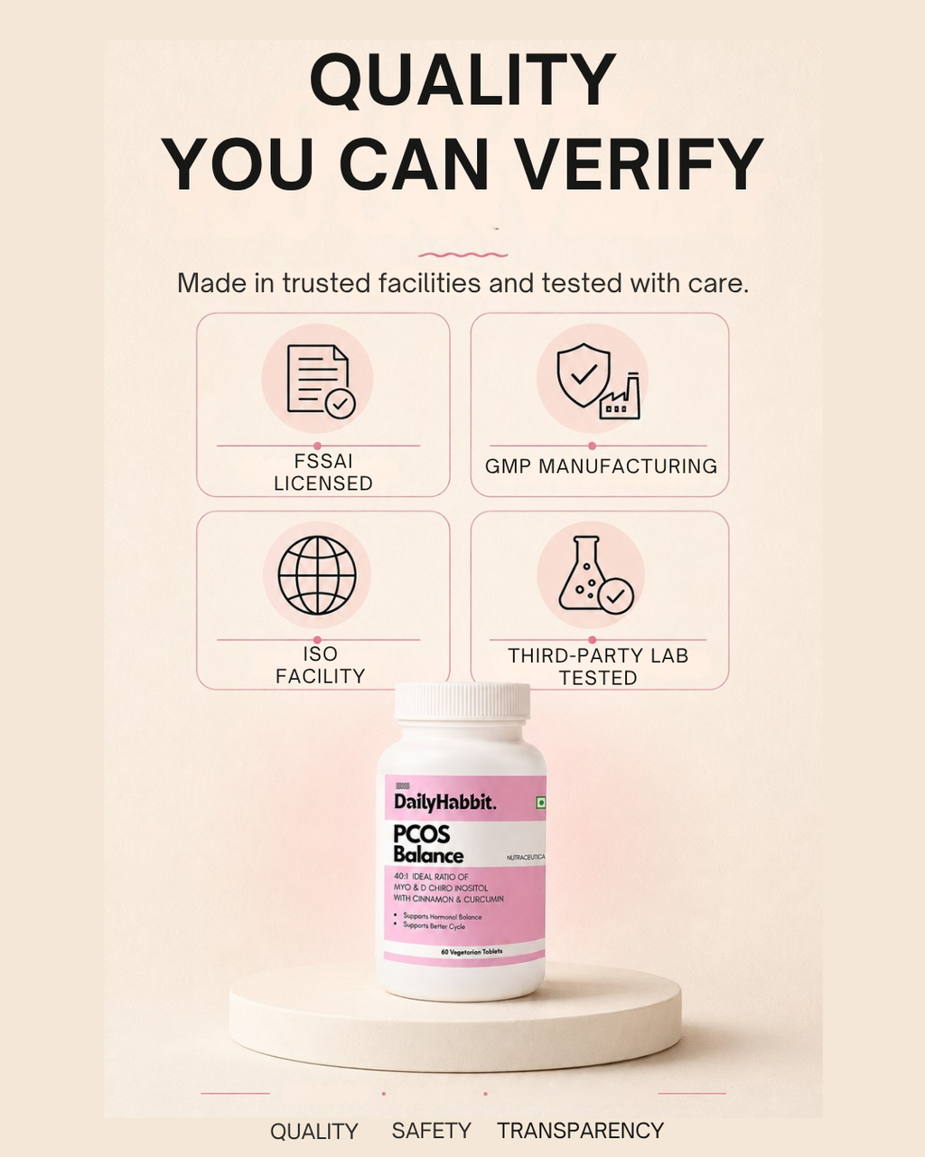 PCOS Supplement with 40:1 Inositol & Botanical Blend