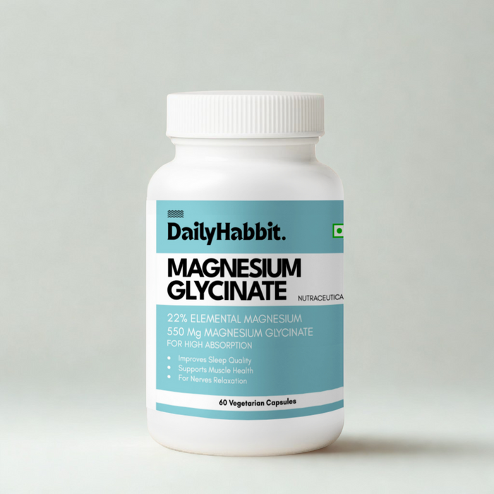 Magnesium Glycinate 550 mg Capsules with 121 mg Elemental Magnesium