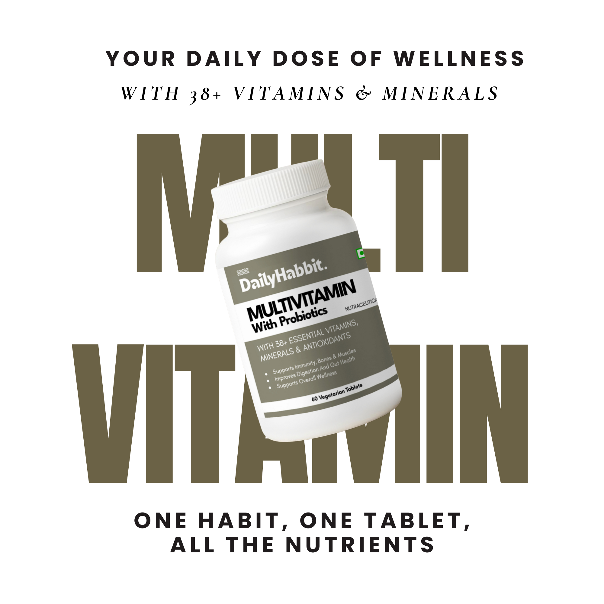 DailyHabbit Multivitamin With Probiotics