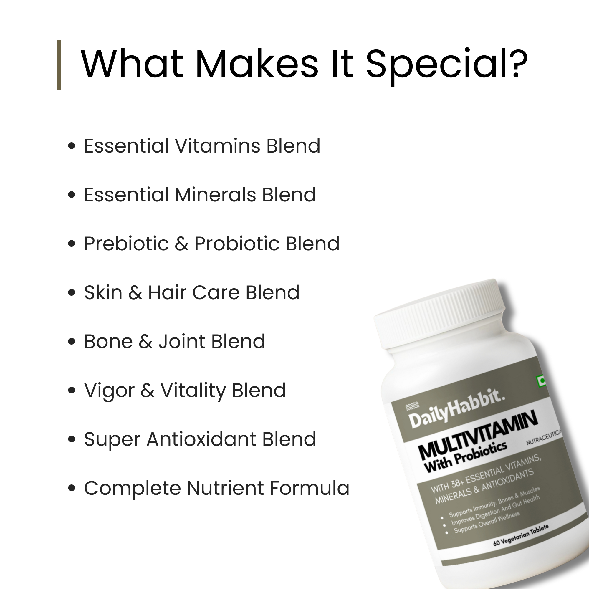 DailyHabbit Multivitamin With Probiotics