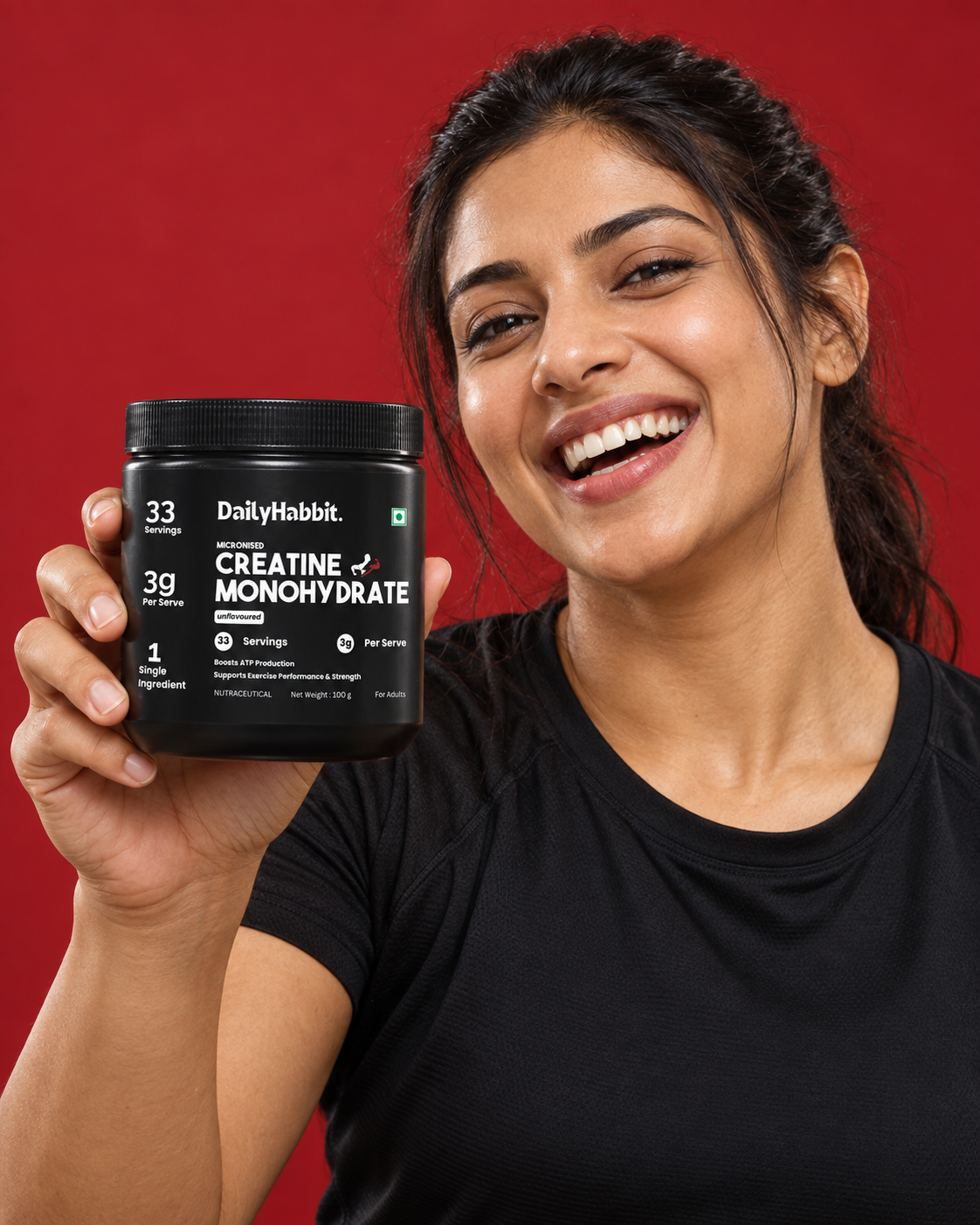 DailyHabbit creatine lifestyle campaign portrait